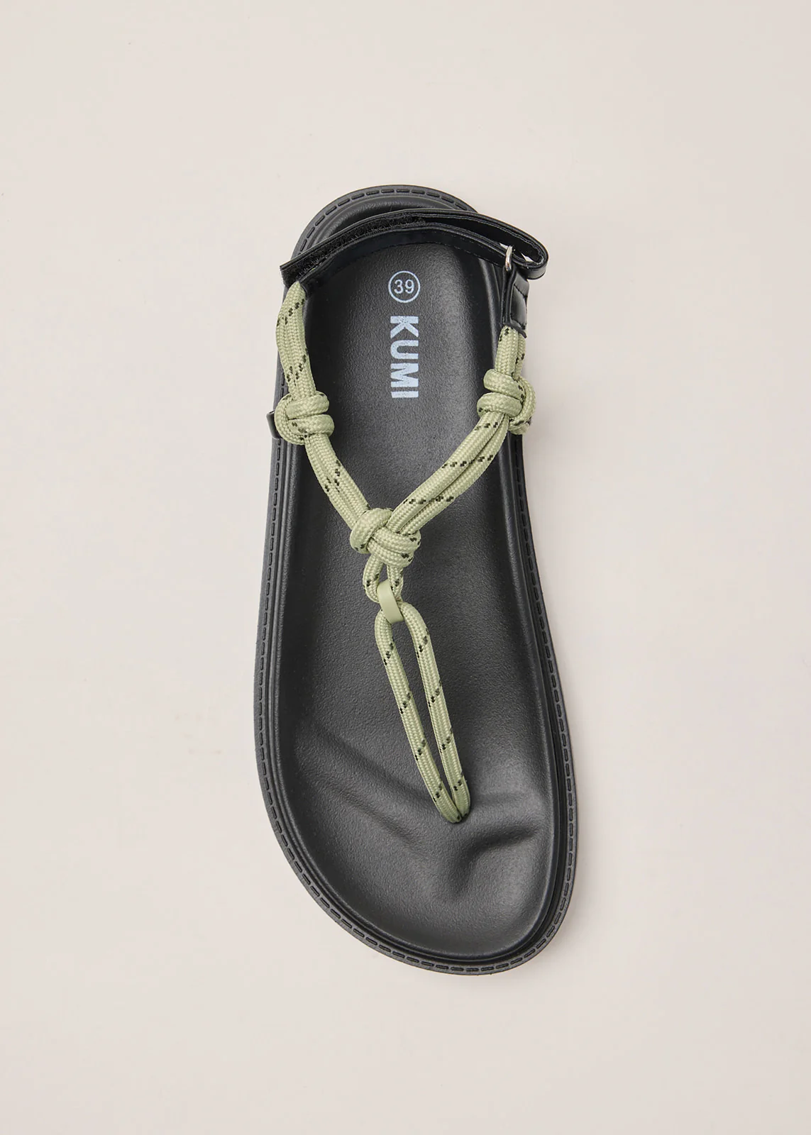 Cord sandals  Light green - Image 3