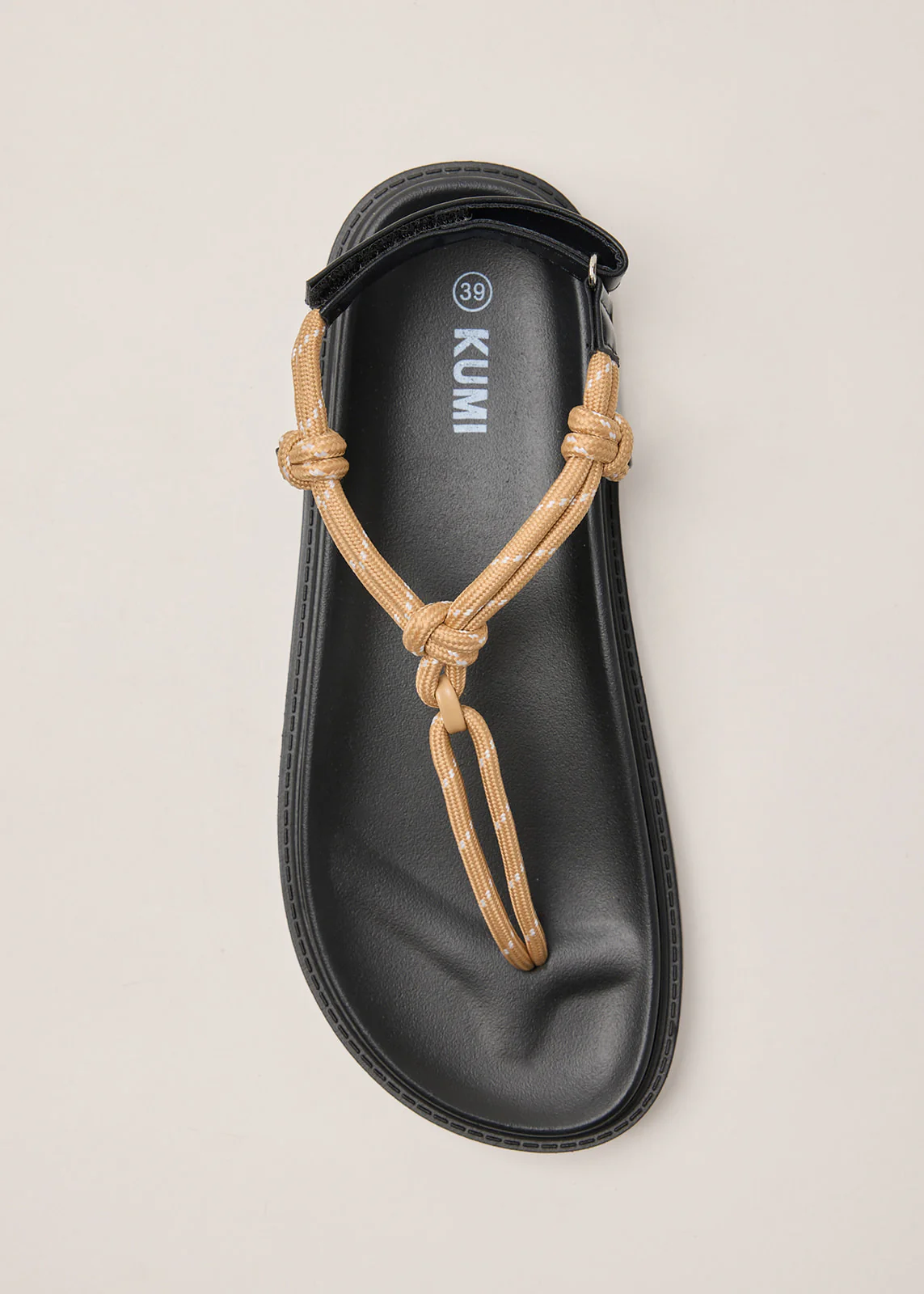 Cord sandals in Beige - Image 3