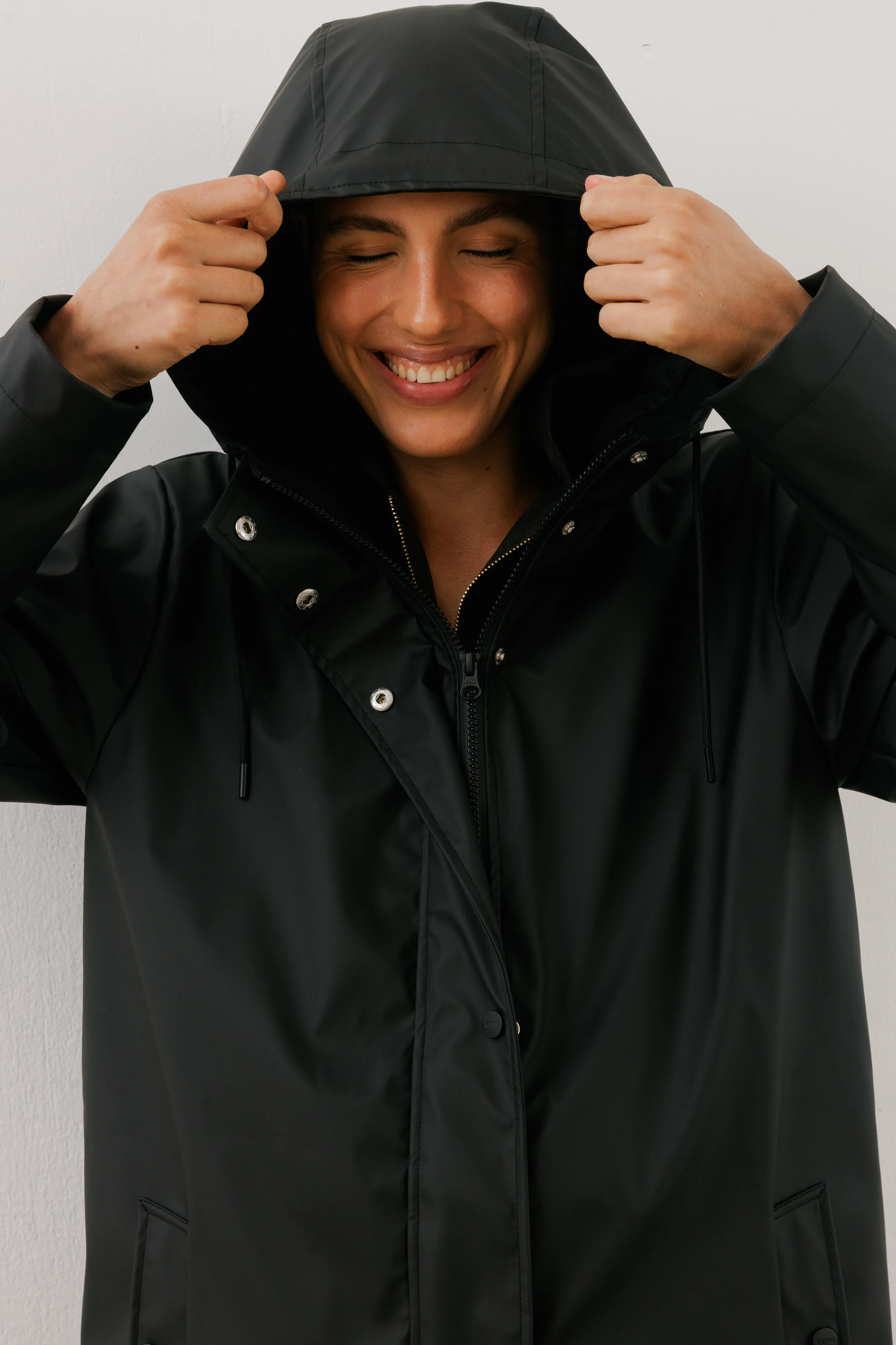 Rubberized coat Midnight Black - Image 3