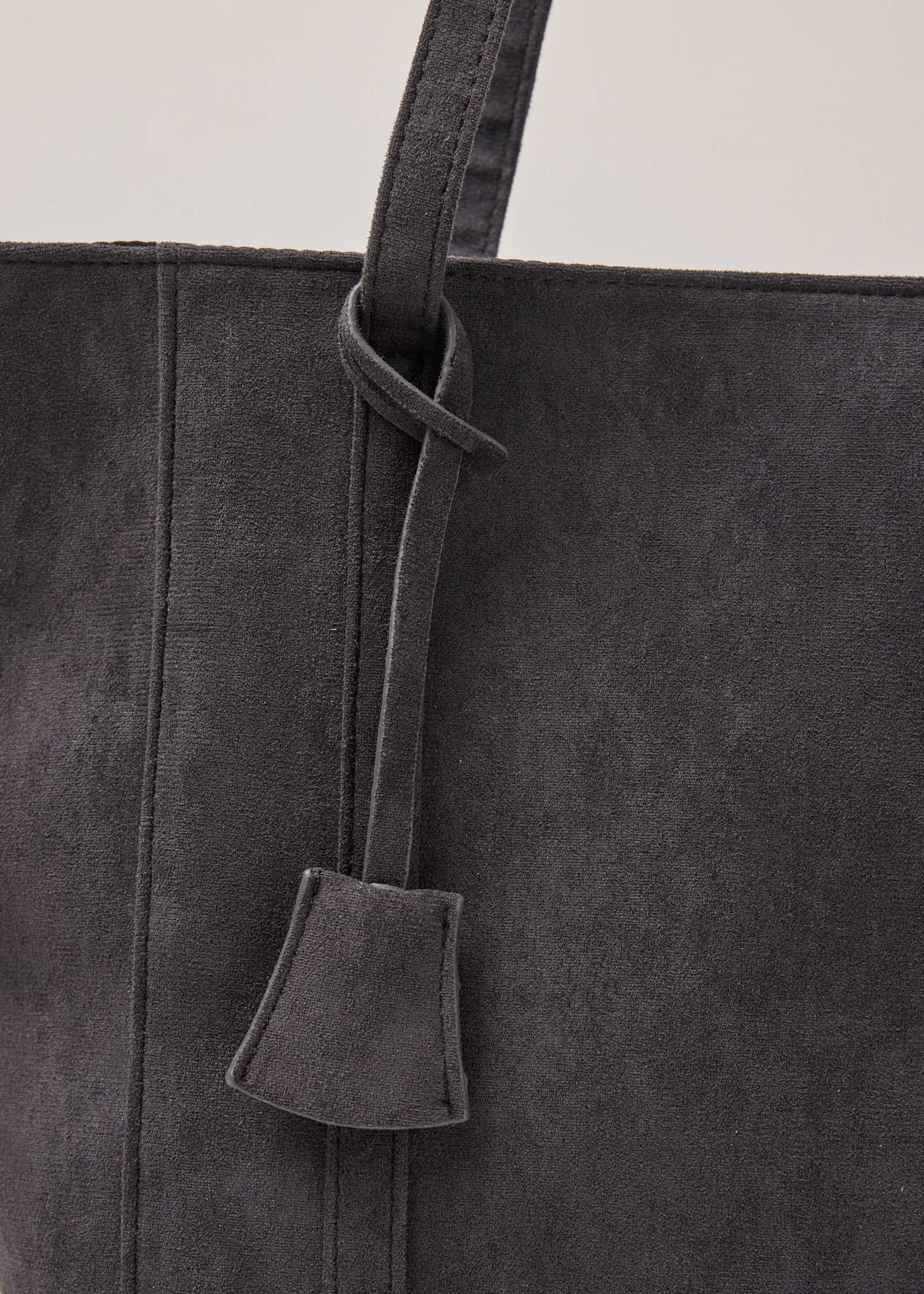 Suede tote in Espresso - Image 3