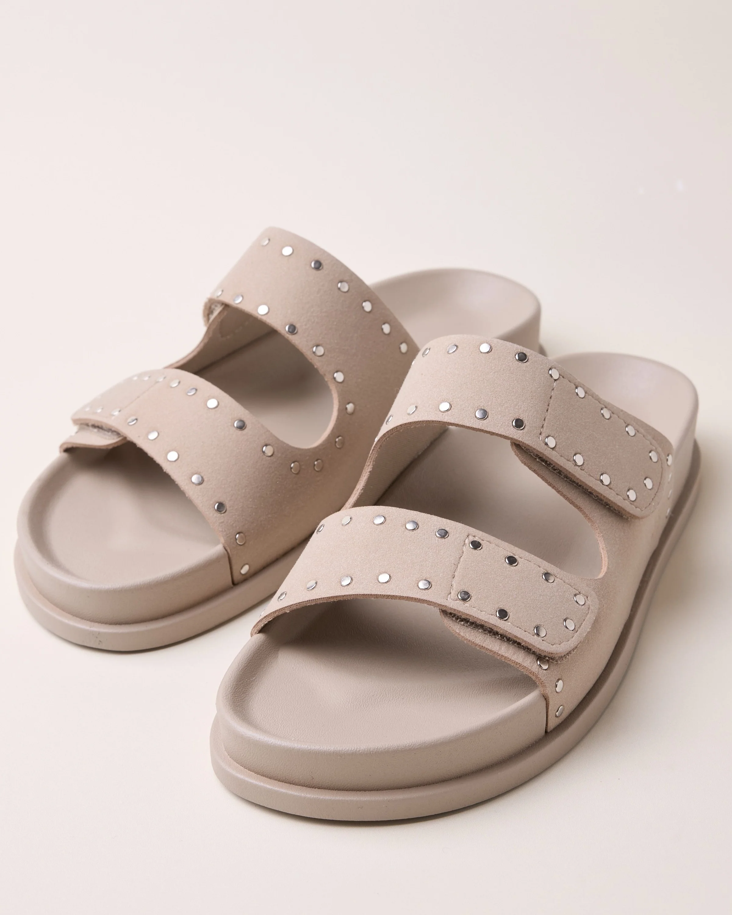 Two strap slides Beige/studs - Image 3