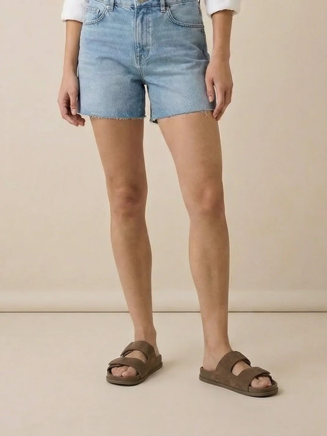 Two strap slides Taupe - Image 3